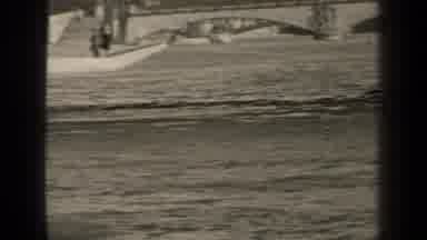 Paris France (1947): A Calm Day Under The Bridge At The River