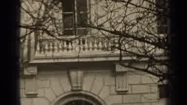Paris France (1947): An Old Movie Highlighting The Face Of A Building Or