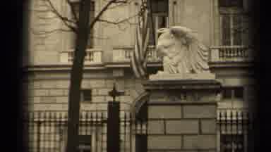 Paris France (1947): United States Flag Flying On The Side Of A Building Behind A