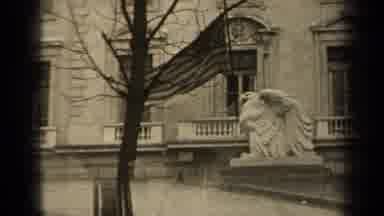 Paris France (1947): Bird On A Building With Man Going Into The Next Building