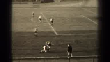 Paris France (1947): Black And White Footage Of Men Playing Soccer And Passing