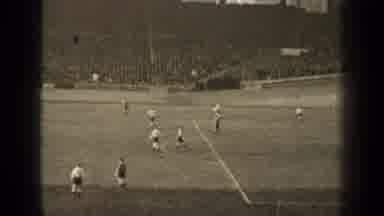 Paris France (1947): Packed Arena Of Fans Watch As Two Teams Of Males Play A Game