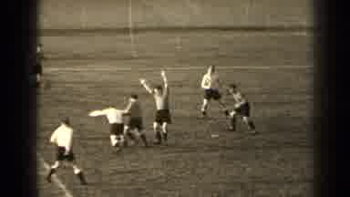 Paris France (1947): Vintage Film Of Ball Bouncing Off Players Head And Catcher