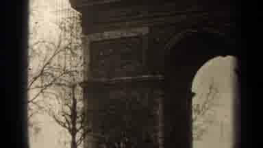 Paris France (1947): Black And White Footage Of Old Stone Arch