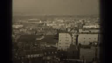Paris France (1947): Grainy Panoramic Film Footage Of A Town