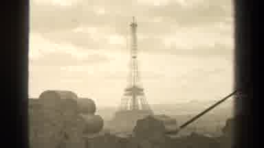 Paris France (1947): Stunning View Of Eiffel Tower On Against A Cloudy Sky