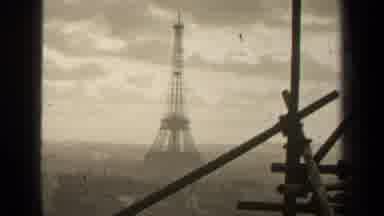 Paris France (1947): Very Old Black And White Movie Of The Eiffel Tower With Some