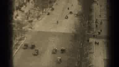 Paris France (1947): A Busy Urban Street Lined With Trees And Massive Sidewalks