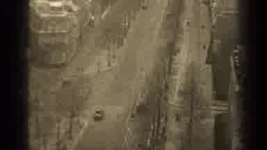 Paris France (1947): Black And White Video Of A Street In A City During Winter