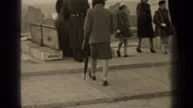 Paris France (1947): Bustling People Approach Public Transportation In A Big City