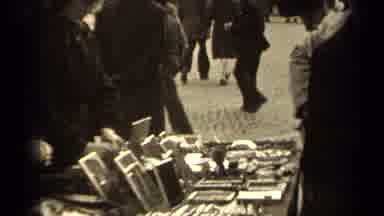 Paris France (1947): People In Busy Marketplace Female Vendors Selling Goods To