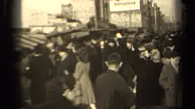 Paris France (1947): Hundreds Of People Walking Somewhere In The City With Their
