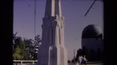 Los Angeles California USA-1967: Griffith Observatory And Sculpted Pillar