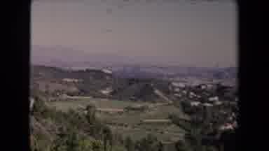 Los Angeles California USA (1967): Panning Right Over A Verdant Valley Showing