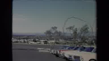 Los Angeles California USA (1967): Several ' 50s Vehicles Parked In A Parking Lot