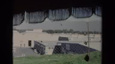 Los Angeles California USA (1967): Grainy Taxi Ride Over Looking Prison Green