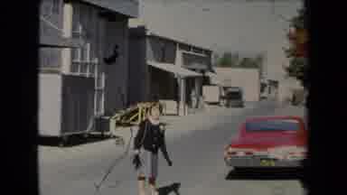 Los Angeles California USA (1967): Unhappy Lady Dressed In A Nice Black And Gray