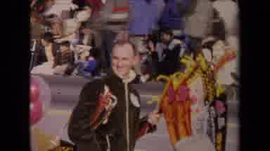 Los Angeles California USA (1967): Vendor Selling Pennants And Souvenirs Doing A