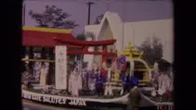 Los Angeles California USA (1967): A Parade Float That Salutes Japan With Japanese