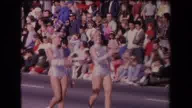 Los Angeles California USA (1967): Perdue Band Parade Large Crowd Two Girls Silver