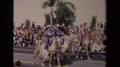 Los Angeles California USA (1967): The Crowd Of Spectators In A Parade With Float