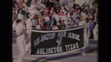 Los Angeles California USA (1967): Men In White Carry A Banner In A Parade As The