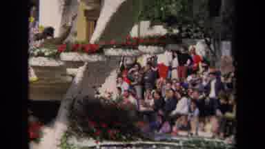 Los Angeles California USA (1967): The Float's Festive Flowers Sculpted Into