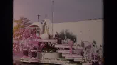 Los Angeles California USA (1967): Beautiful And Colorful Parade With Girls Waving