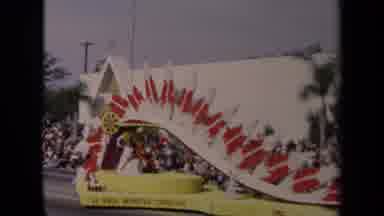 Los Angeles California USA (1967): A Parade Float With A Women Wearing A Wedding
