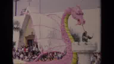 Los Angeles California USA (1967): A Huge Parade With Many People Watching