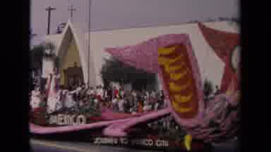 Los Angeles California USA (1967): Parade With Mexico Float