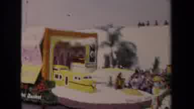 Los Angeles California USA (1967): A Lady Walks Out First In Front Of The Parade