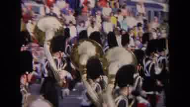 Los Angeles California USA (1967): Parade With Floats And Marching Bands In