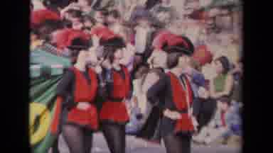 Los Angeles California USA (1967): Robin Hood Band Walking In A Parade