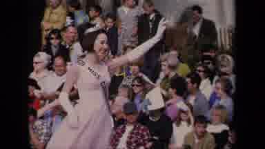 Los Angeles California USA (1967): A View Of Miss America Winner Waving To The