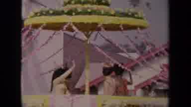 Los Angeles California USA (1967): Dignitaries Riding On A Decorated Float And