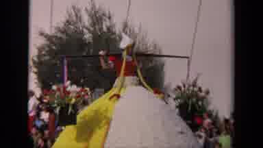 Los Angeles California USA (1967): Dutch Girl In A Parade Carrying Tulips In A