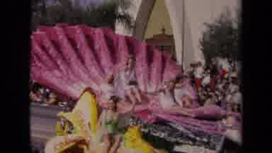Los Angeles California USA (1967): Parade With Sea Themed Floats With Several