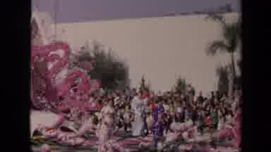 Los Angeles California USA (1967): Float Japan Japanese Women Group Dragon