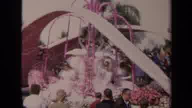 Los Angeles California USA (1967): A Parade Float With Women In Wedding Dresses