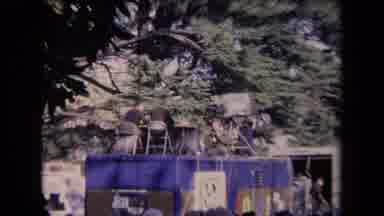 Ronald Regan Inaguration Sacramento Cal-1967: Mobile News Unit Broadcasting Inauguration Crowd
