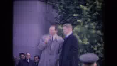 Ronald Regan Inaguration Sacramento Cal-1967: Two Men In Long Coats Talking
