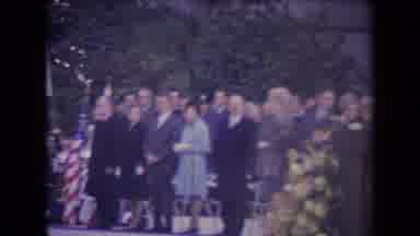 Ronald Regan Inaguration Sacramento Cal (1967): Old Film Of People At A Funeral Or