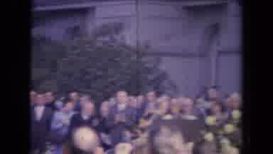 Ronald Regan Inaguration Sacramento Cal (1967): Large Group Of People Gather To