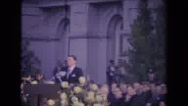 Ronald Regan Inaguration Sacramento Cal (1967): Standing President Speech Sitting