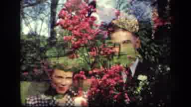 NEW YORK USA-1941: Man And Woman Together With Flowers From A Lovely Garden