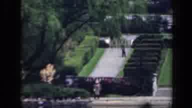 New York USA (1941): Person Walking Through A Huge Garden And Looking At The