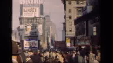 New York USA (1941): 1920'S Vintage New York City Times Square With Crowds Of