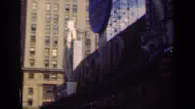 New York USA (1941): Buildings In The City With Signs And Crowd Of People