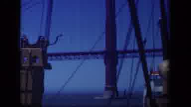 New York USA (1941): Vintage Film Reel Bridge City Life Blue Sky Structure